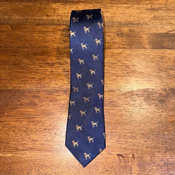 Ralph Lauren Dog Theme Animal Print Slim Necktie - Picture 1 of 5